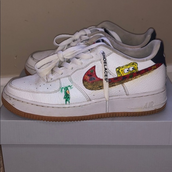 Custom SpongeBob Nike Air Force 1s - Picture 2 of 8